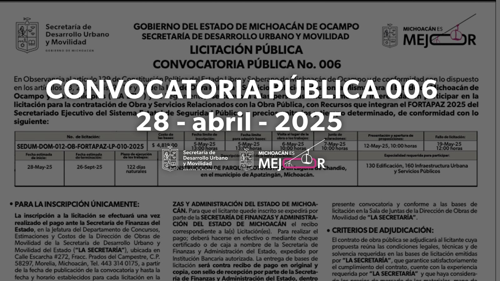 convocatorias